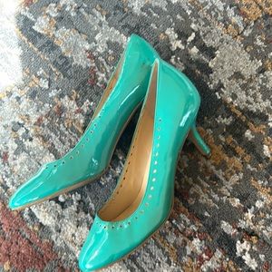 Kate spade retro shoes. size 10 blue patent leather